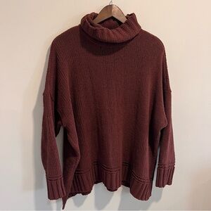 Aerie Rich Maroon Turtleneck Sweater